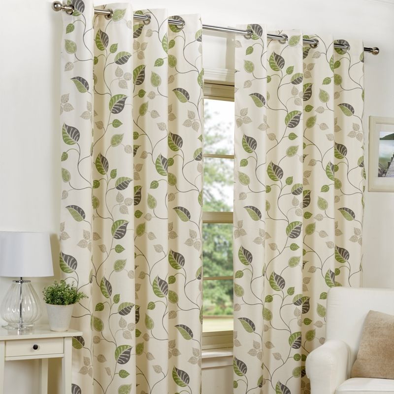 April Curtains (45" Width x 72" Drop) - Green